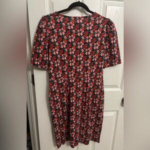 Boden | Zoe Floral Crewneck Jersey Cotton‎ Dress Sz 10L